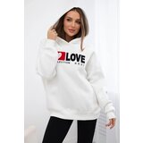 Kesi Cotton insulated sweatshirt with ecru hood Cijene