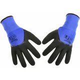  Delovne rokavice velikost 8. modri ​​poliester s 3/4 latex