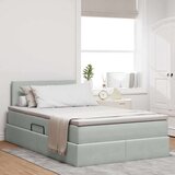  Krevet s od storage Svijetlo siva 120 x 200 cm Baršun | shoptok.hr
