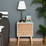 HOMCOM Nočna mizica modernega dizajna z dvema predaloma in širokim vrhom, les, 40x30x55,5 cm, (20755619) | Shoptok.si