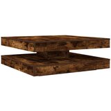 vidaXL Klubska mizica dimljeni hrast 90x90x34,5 cm | Shoptok.si