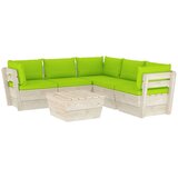 The Living Store Vrtna garnitura iz palet 6-delna z blazinami smrekovina - Vrtna Sedežna Garnitura, (21422143) | Shoptok.si