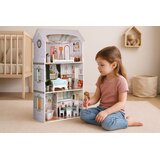 ECO TOYS kućica za lutke Alice – 3 kata, 4 sobe i 9 komada namještaja | shoptok.hr