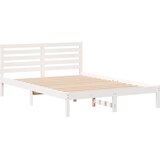  Krevetna konstrukcija Bijelo 140 x 220 cm Čvrsto borovo drvo | shoptok.hr