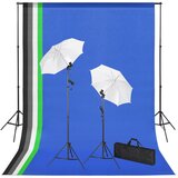 vidaXL Komplet za fotografski studio z ozadji, svetilkami in dežniki Cene