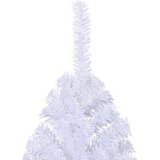 VidaXL Polovična novoletna jelka s stojalom bela 180 cm PVC Slike