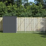 vidaXL Pasja uta z izhodom antracitna 214x865x181 cm pocinkano jeklo Cene