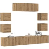 Furnova TV omara 7-delna stenski artisan hrast inženirski les, (22012356) Cene