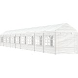 vidaXL paviljon s streho bel 20,07x2,28x2,69 m polietilen | Shoptok.si