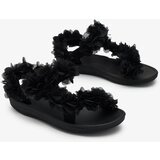 Resti Black women's sandals with flowers Alferroy | Shoptok.si