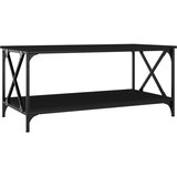  Stolić za kavu crni 100x50x45 cm konstruirano drvo i željezo | Shoptok.si