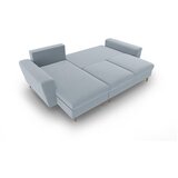 Cosmopolitan Design Svijetlo plava baršunasti sklopiva/s prostorom za odlaganje kutna garnitura Kyoto – | shoptok.hr