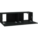  Zidni TV ormarići 4 kom crni 100 x 30 x 30 cm | shoptok.hr