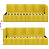  Kutni okvir kreveta s uzglavljem Žuta 80 x 200 cm Baršun | shoptok.hr