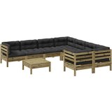  9-dijelni set vrtnih sofa s jastucima od impregnirane borovine | shoptok.hr