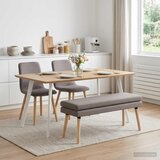  Klupa s dvostrukim slojem Sivosmeđa 110 x 40 x 47 cm Tkanina | Eponuda.com
