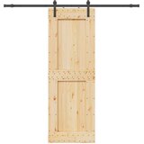  Klizna vrata NARVIK 80 x 210 cm (213,5 cm) Prirodna i crna | shoptok.hr