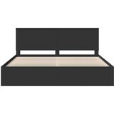  Okvir za krevet Crna 200 x 200 cm Čvrsto borovo drvo | shoptok.hr