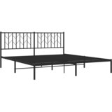  Metalni okvir za krevet s uzglavljem crni 183x213 cm | shoptok.hr