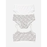 Sinsay Pamučni komplet donjeg rublja: top i gaćice s leopard uzorkom 3 pack | shoptok.hr