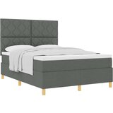 vidaXL Krevet s podnicom s madracem tamno siva 140x200 cm tkanina | shoptok.hr