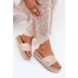 Boto Women's Platform Sandals With Golden Buckle Beige Selira | ePonuda.com
