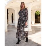 Resti Black and beige patterned women's maxi dress | Shoptok.si