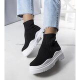 Gemre Black sock boots with white sole Cali | Shoptok.si