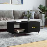 vidaXL Klubska mizica črna 90x50x40 inženirski les | Shoptok.si