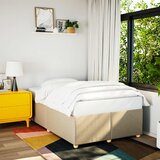  Okvir kreveta bez madraca krem 120x190 cm od tkanine | shoptok.hr
