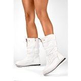 primohurt Women's white high snow boots, insulated winter boots with a drawstring | shoptok.hr