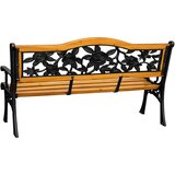  Vrtna lesena klop z motivom vrtnice - 125 cm | Shoptok.si