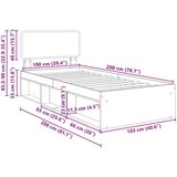  Konstrukcija postelje Črna 100 x 200 cm Masivno borovo les, (5000103095) | Shoptok.si
