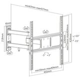 Equip 650341 stenski nosilec, 32 "-55", 35 kg, nagibno / vrtljivo, črno | Shoptok.si