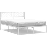  The Living Store Kovinski posteljni okvir z vzglavjem bel 120x190 cm - Kovinski Posteljni Okvir, (21448811) | Shoptok.si