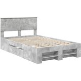  Krevetna konstrukcija s uzglavljem Betonski sivi 120 x 200 cm | shoptok.hr