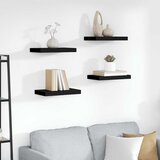  Plutajuće zidne police 4 kom crne 40 x 23 x 3,8 cm MDF | shoptok.hr