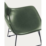 Kave Home Kaki zelena barska stolica od umjetne kože (visine sjedala 76 cm) Zahara – | shoptok.hr