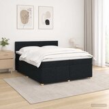  Boxspring krevet s madracem Crna 200 x 200 cm Tkanina | shoptok.hr