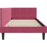  Kutni okvir kreveta Vinska crvena 100 cm x 200 cm Baršun | shoptok.hr