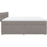 vidaXL Krevet s oprugama i madracem smeđesivi 200x200 cm od tkanine | shoptok.hr