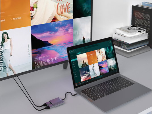 Sandberg Notebook Dock - USB-C Dock 2xHDMI+USB+PD (Ulaz: USB-C; Izlaz: 2xHDMI+USB-A3.0+USB-C) | shoptok.hr