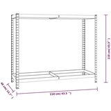 vidaXL Stalci za gume s 2 razine 4 kom srebrni 110x40x110 cm čelični | shoptok.hr