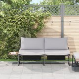 vidaXL 2-sedežni vrtni kavč s svetlo sivimi blazinami | Shoptok.si