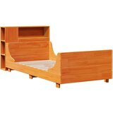  Posteljni okvir brez vzmetnice voščeno rjav 100x200 cm borovina | Shoptok.si