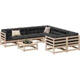  9-dijelni set vrtnih sofa s jastucima od masivne borovine | shoptok.hr