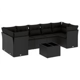  8-dijelni set vrtnih sofa od poliratana s jastucima crni | shoptok.hr