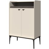 Jela Vitrina Soffy V80-2K/SF, 80x124x42cm, Prljavo bela | ePonuda.com