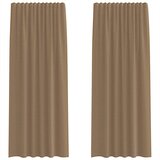 Voile zavjese s džepovima za šipke 2 kom svijetlosmeđe Smeđa 140 x 225 cm | shoptok.hr