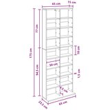 Cd ormar Hrast sonoma 65 x 23,5 x 175 cm Konstruirano drvo | shoptok.hr